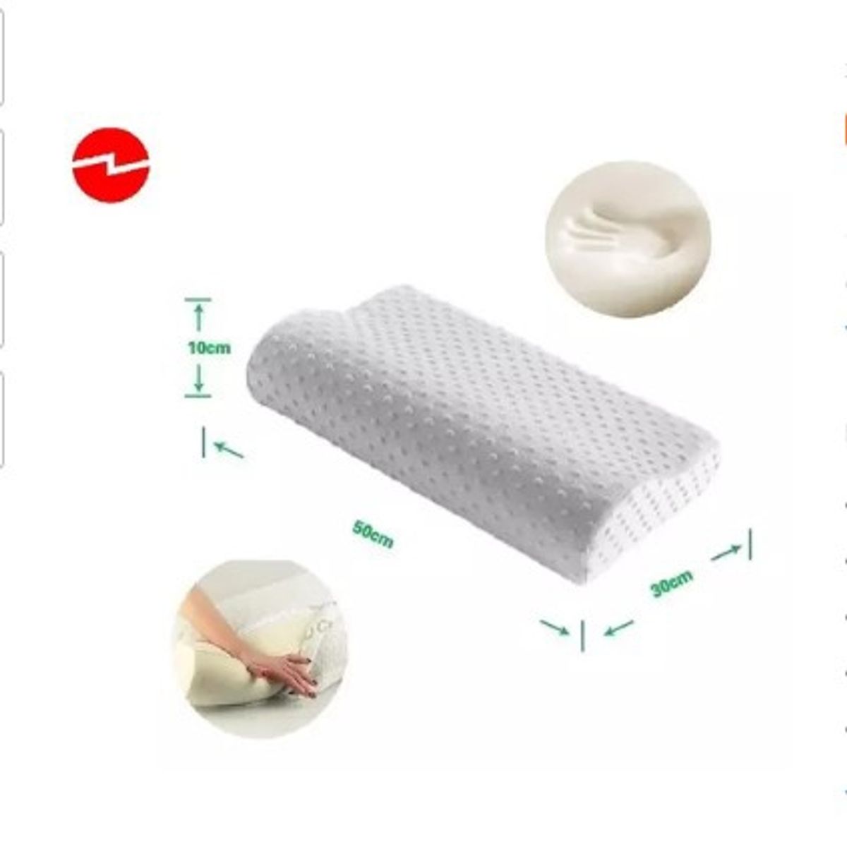 GENERICO - Almohada Cervical Viscoelastica Mejora Postura Cama