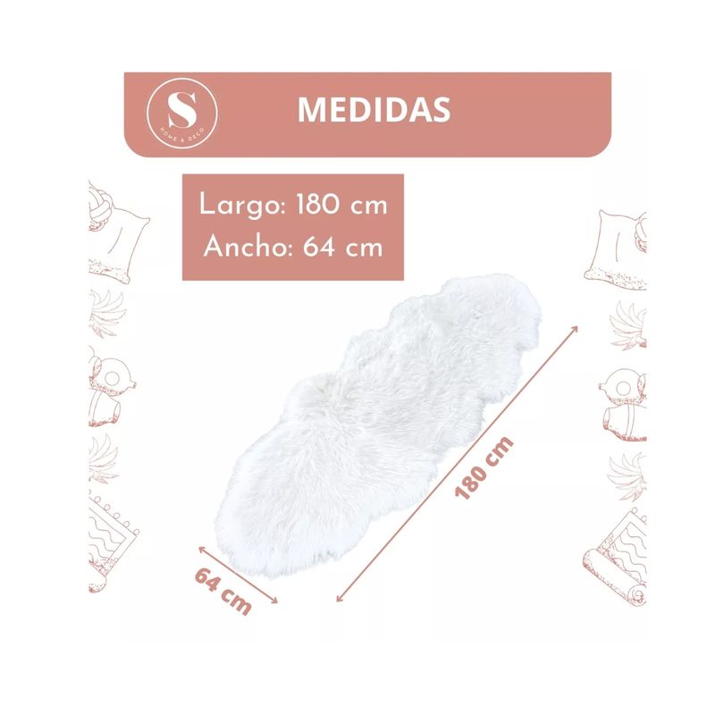 GENERICO - Bajada De Cama Alfombra Peluda Oveja Larga 180x64cm