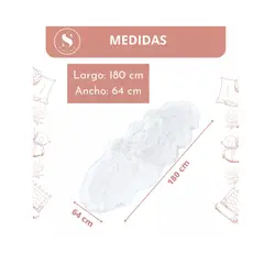 GENERICO - Bajada De Cama Alfombra Peluda Oveja Larga 180x64cm