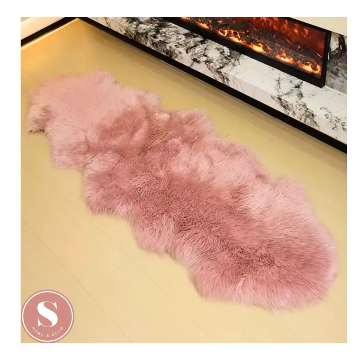 GENERICO - Bajada De Cama Alfombra Peluda Oveja Larga 180x64cm