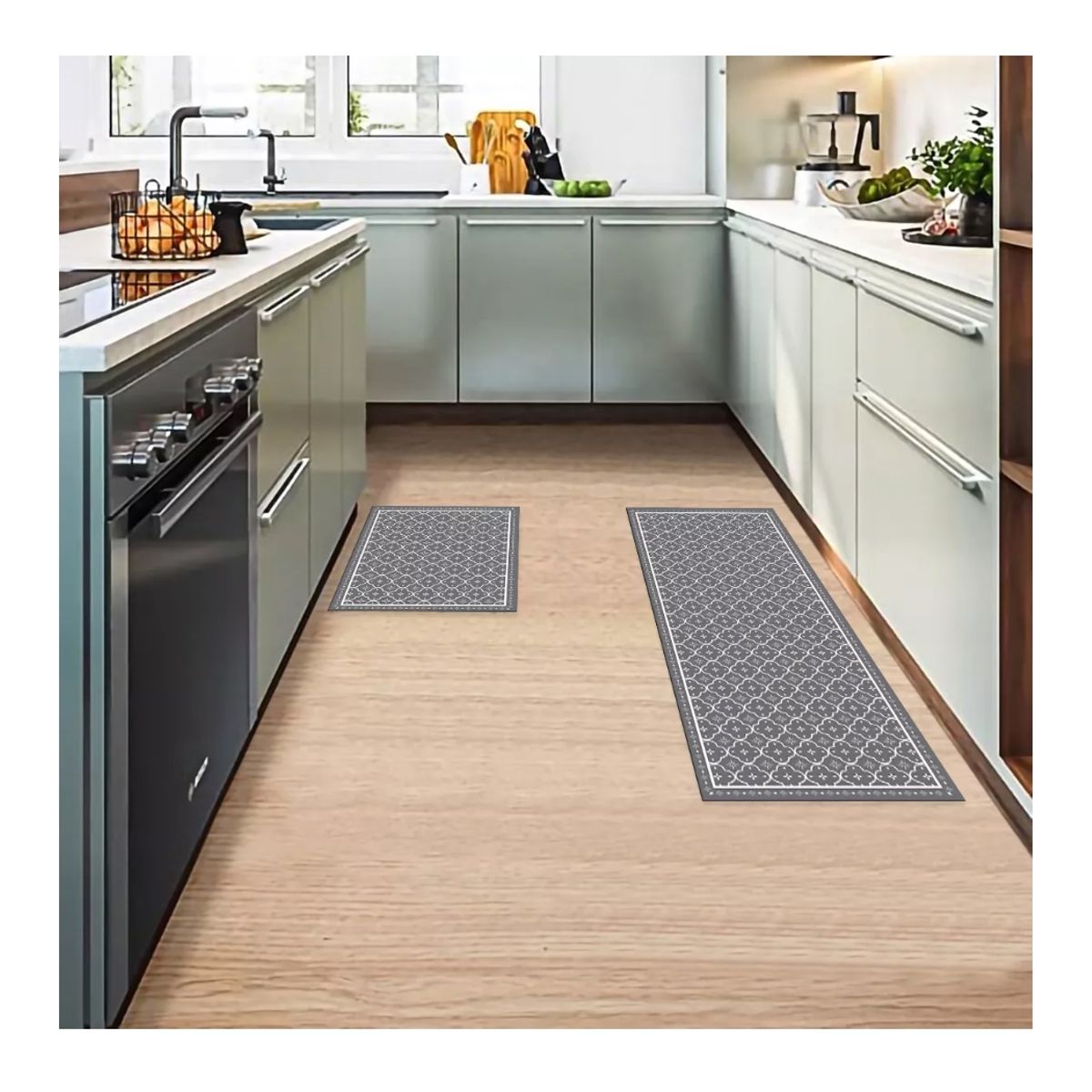 GENERICO - Set 2 Alfombras De Cocina Antideslizante - Estambul