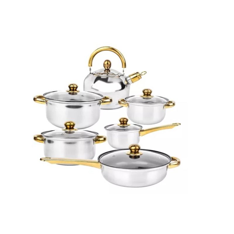 GENERICO - Set De Ollas Antiadherentes Bateria De Cocina Sertenes 12 Pc