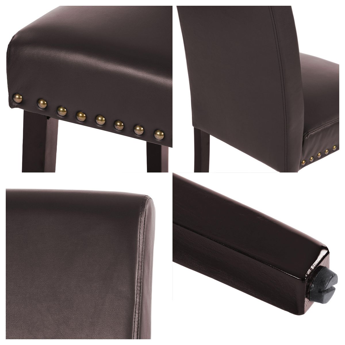 NOVAHUS - Pack 2 Sillas Comedor Génova Café Oscuro