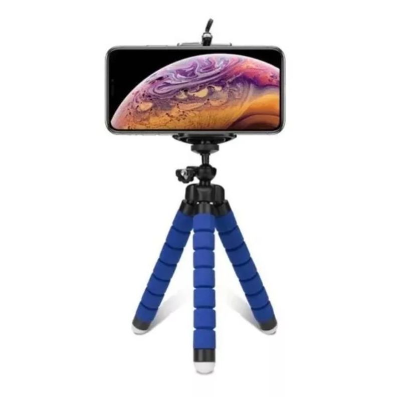GENERICO - Soporte Tripode Flexible Para Celular Y Camara  Factorynet Color Azul