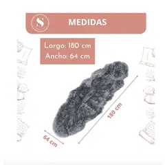 GENERICO - Bajada De Cama Alfombra Peluda Oveja Larga 180x64cm