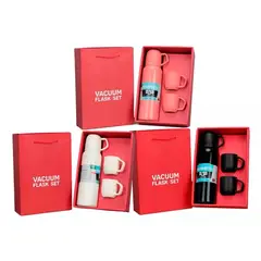 OFERTABKN - Termo Térmico Con 3 Tapas Taza Para Bebidas Frías Y Caliente