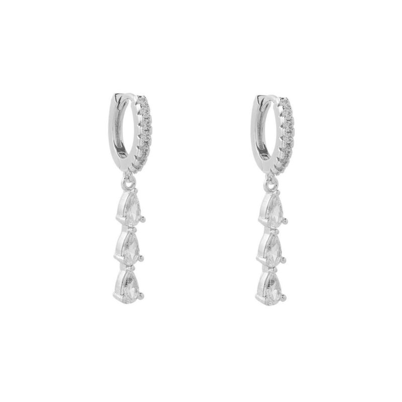 BOAZ JOYAS - ARGOLLAS PARIS BAÑADAS EN ORO BLANCO