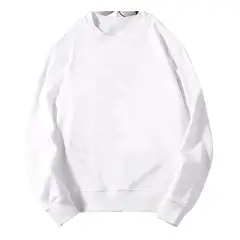 BLWOENS - Polerón sin gorro liso unisex liso- Blanco