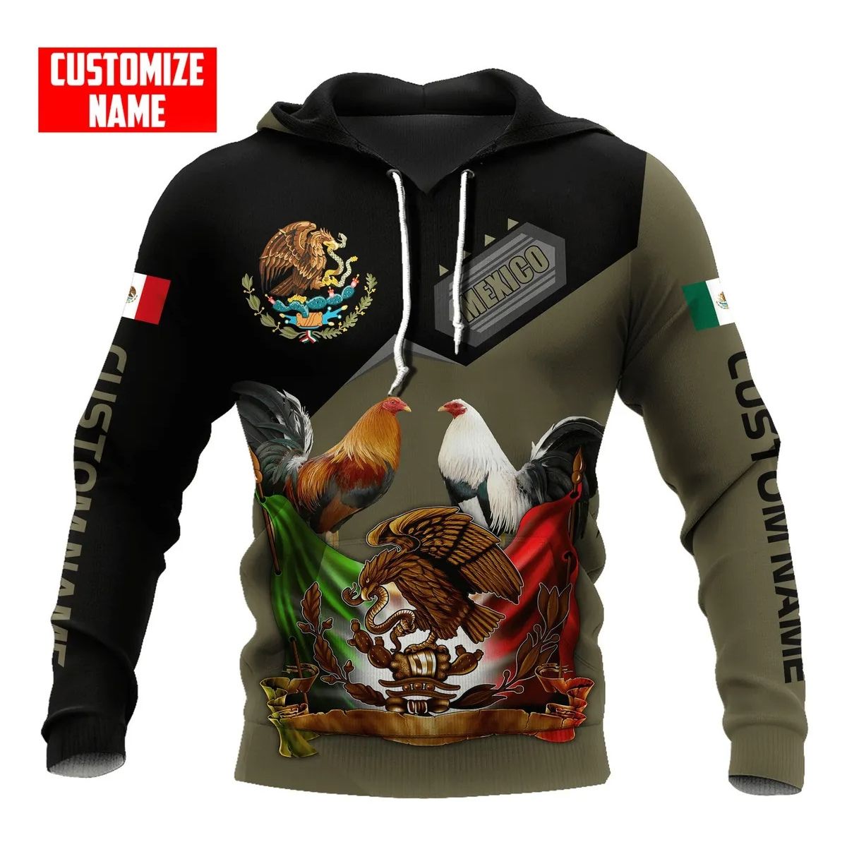 BLWOENS - Polerón con estampado para Hombre - Bandera México