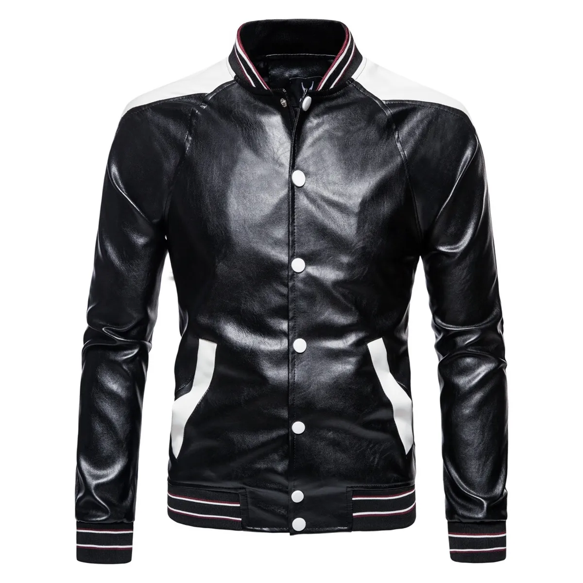BLWOENS - Chaqueta con botones para hombres -Negro