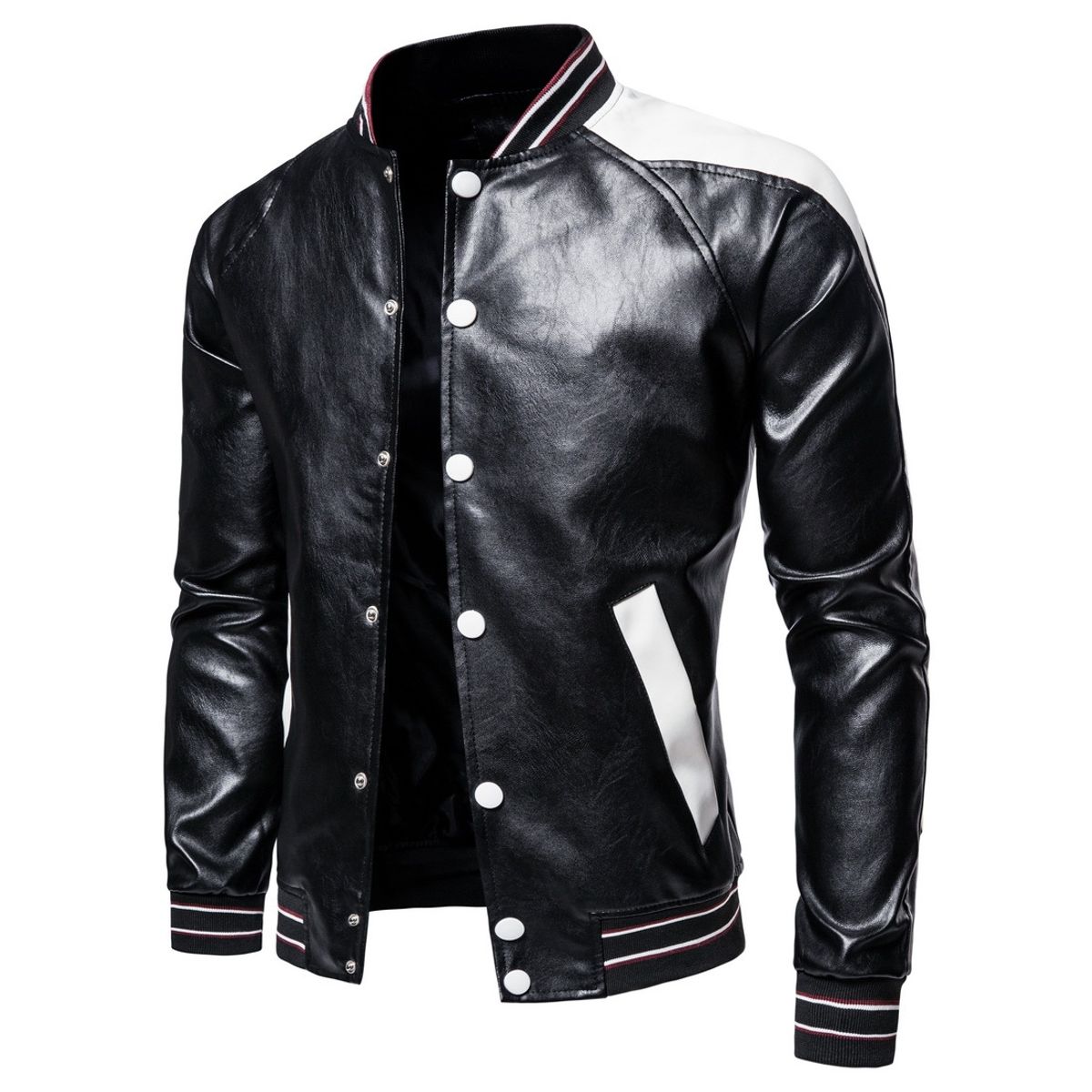 BLWOENS - Chaqueta con botones para hombres -Negro