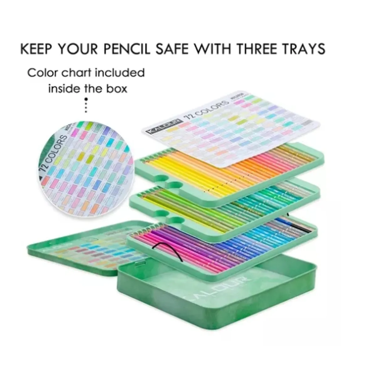 OFERTABKN - Set 72 Lápices Colores Macaron, Dibujo Arte Caja Metálica