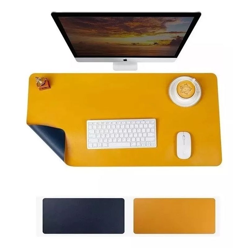 GENERICO - Alfombrilla Mousepad De Cuero Impermeable Reversible 80x40