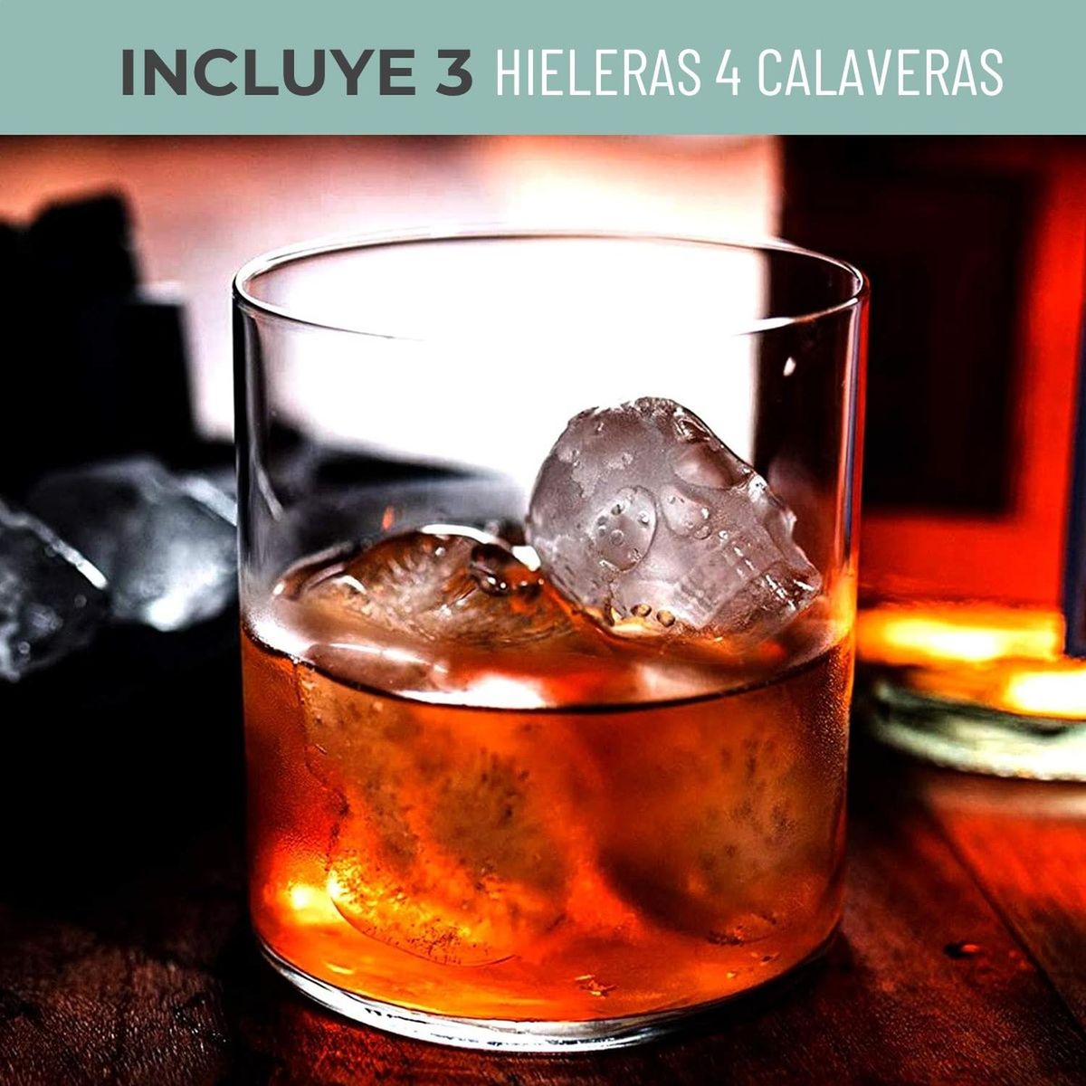 CASATUA - Cubetas Hielo Cubetera Molde Silicona Casatua - Calavera X3