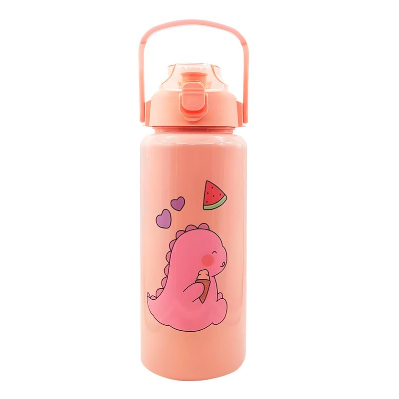 GENERICO - Botellas de Agua Motivacional 2L 3 en 1 - Rosa