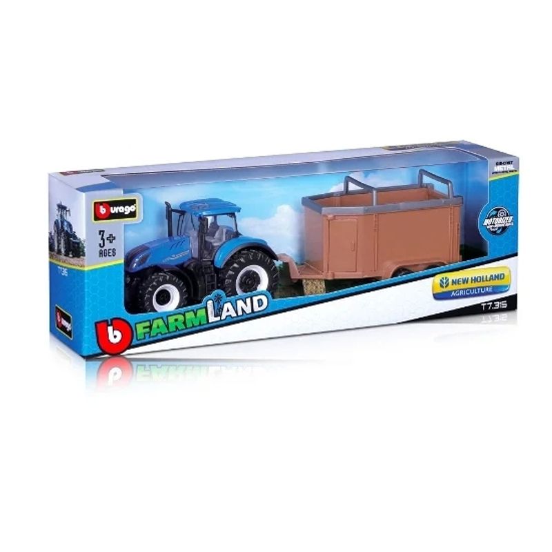 BBURAGO - BURAGO 31920 FARMLAND 10CM MOTO TRACTOR W TRAILER-