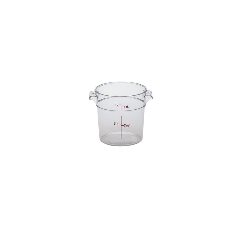 CAMBRO - RECIPIENTE POLICARBONATO REDONDO 0,9 LT