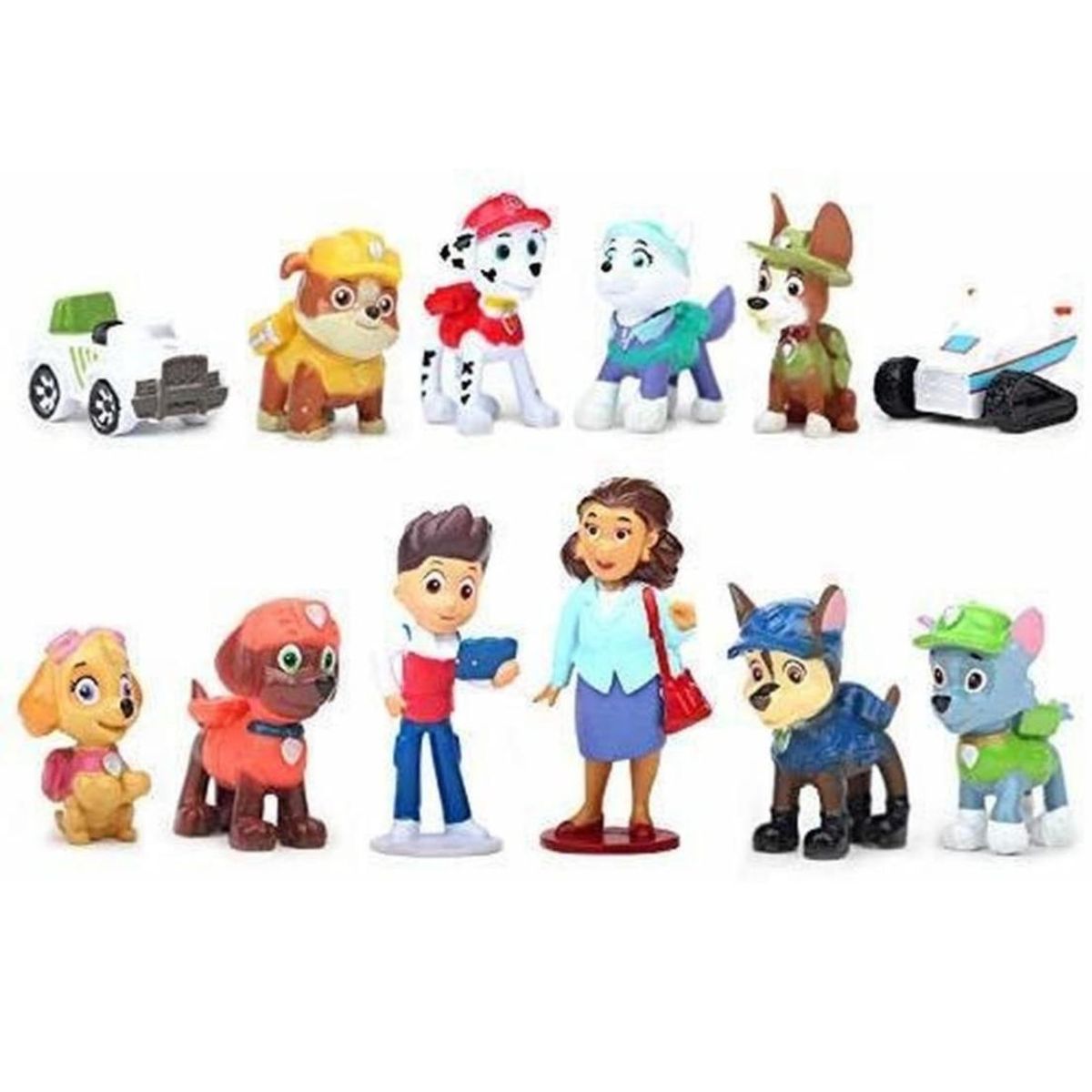 PAW PATROL - Pack 12 Figuras De Paw Patrol Pvc Duro