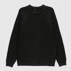 BUBBA - Sweater Knitted Dark Green Black