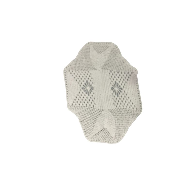 GENERICO - Centro de mesa Blanco tejido a mano pequeño