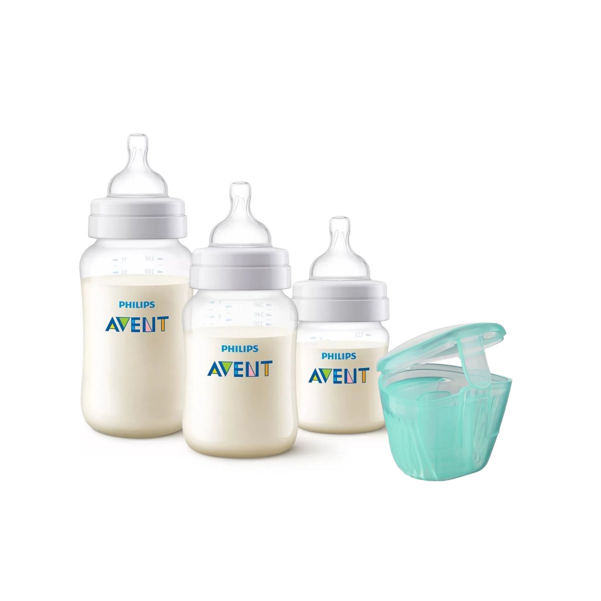 AVENT - Pack 3 mamaderas Anti Colic más Esterilizador de chupete