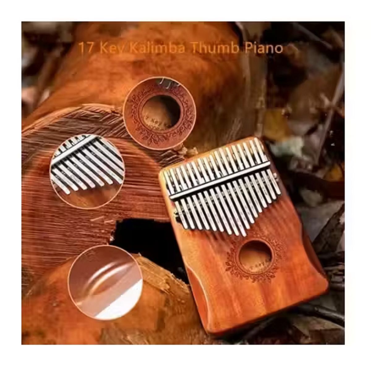 GENERICO - Kalimba Instrumento Musical De 17 Tono De Madera