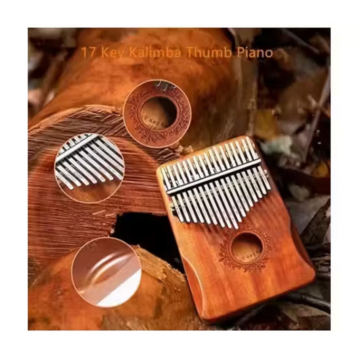 GENERICO - Kalimba Instrumento Musical De 17 Tono De Madera