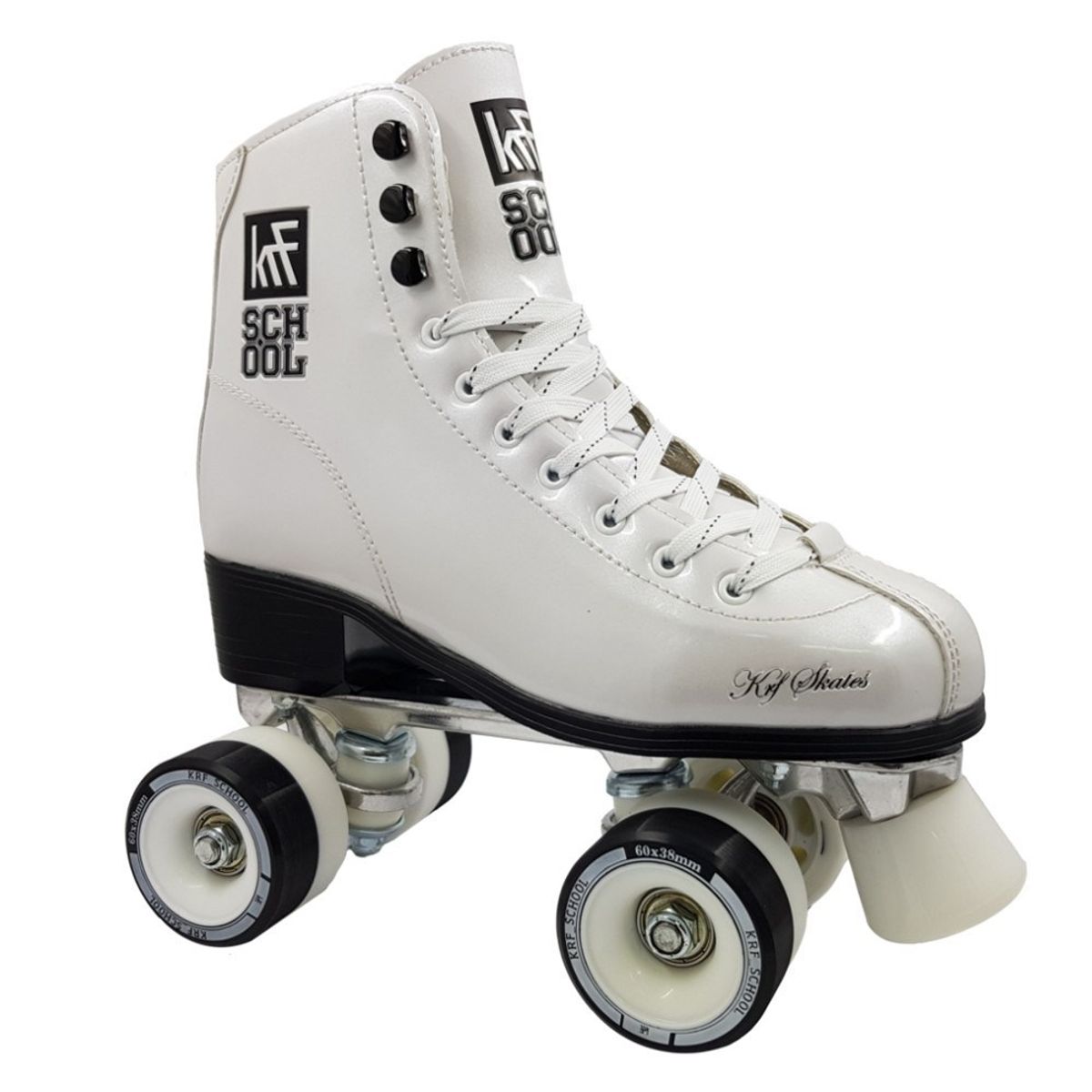 KRF - Patines Artísticos School KRF Blanco Charol Talla 35