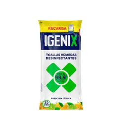 IGENIX - Toallas Húmedas Wipes Desinfección Frescura 35u