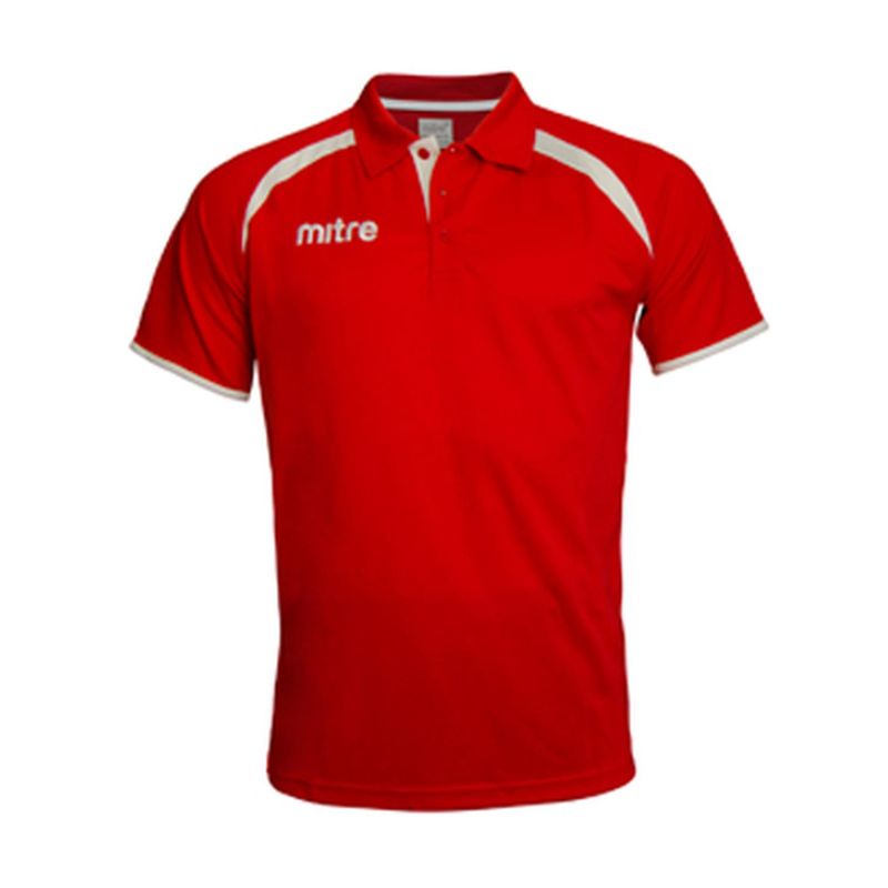 MITRE - Polera Pique Hombre Mitre rojo blanco