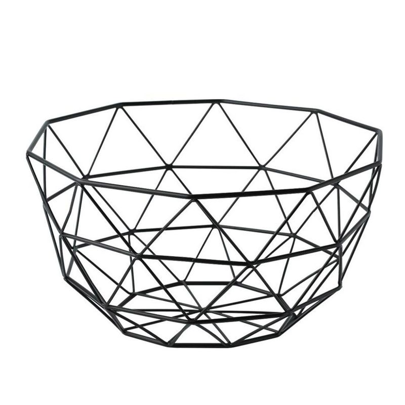 BAZUCA - Frutero De Mesa Nordico Metálico Diseño Geométrico Chic Haus
