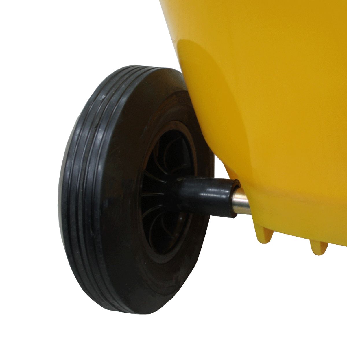QRUBBER - Basurero Contenedor Basura amarillo 360lts QRubber