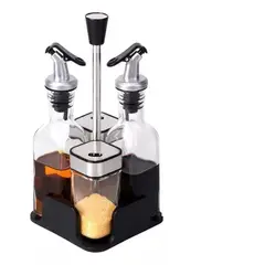 GENERICO - Set Alcuza Dispensador 4 Piezas Vidrio 100 Ml.