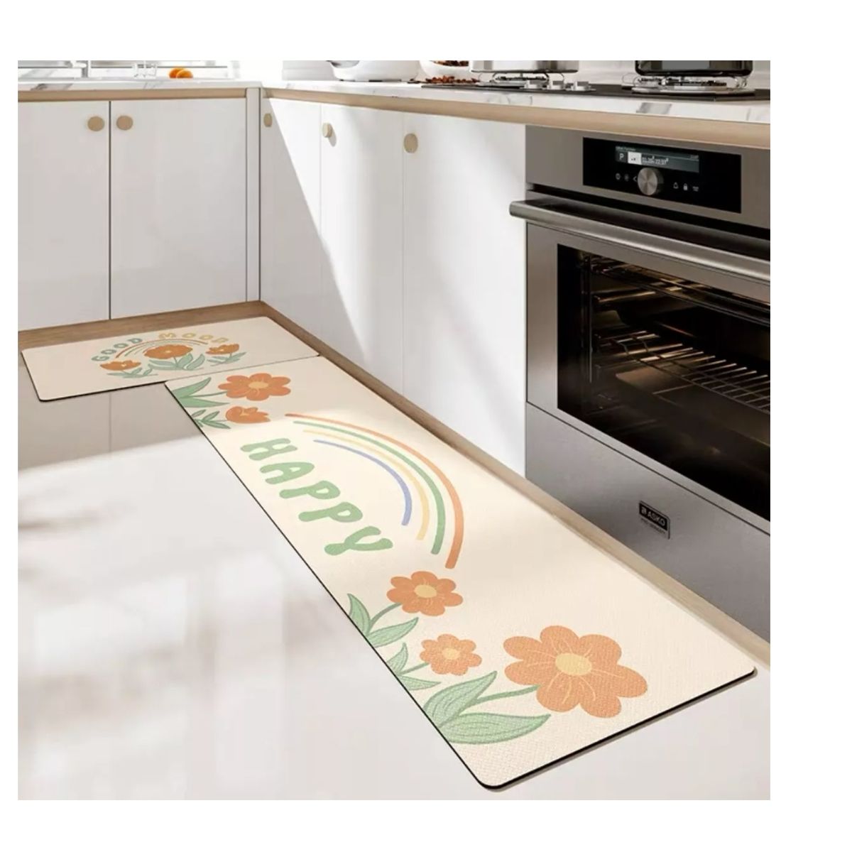 GENERICO - Alfombra Para Cocina Piso Entrada Baño Antideslizante Juego2