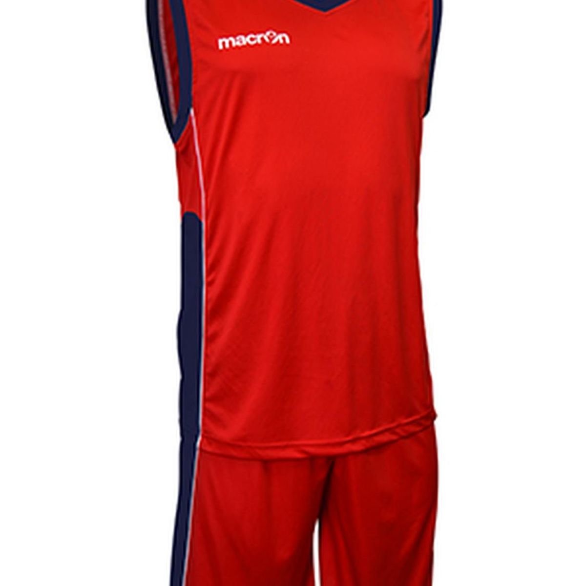 MACRON - Uniforme de Básquetbol Macron Turin Rojo-Azul Marino