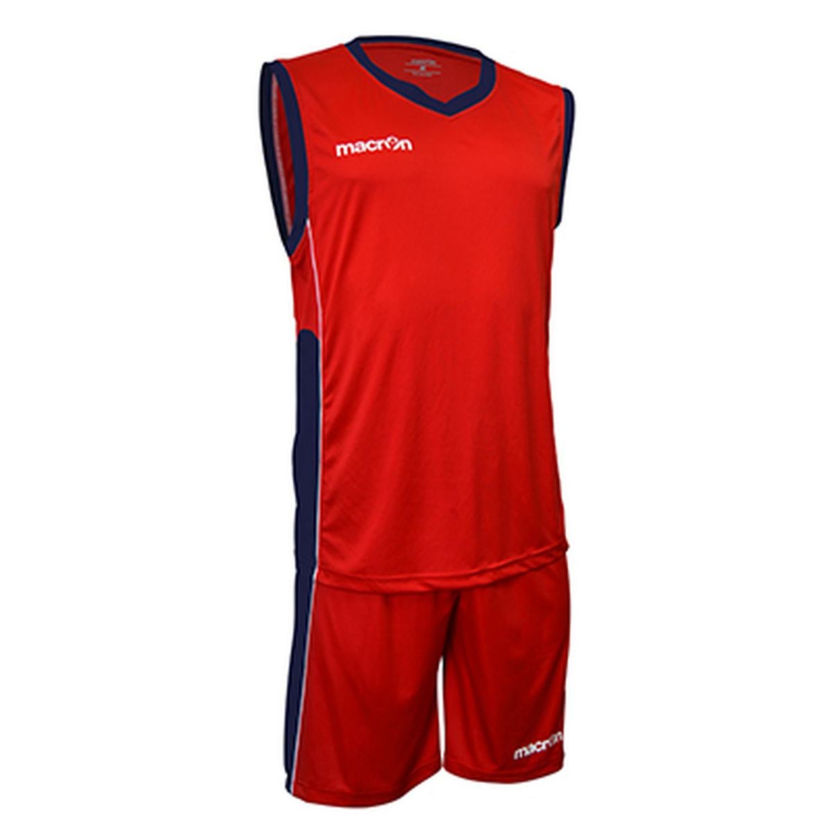 MACRON - Uniforme de Básquetbol Macron Turin Rojo-Azul Marino