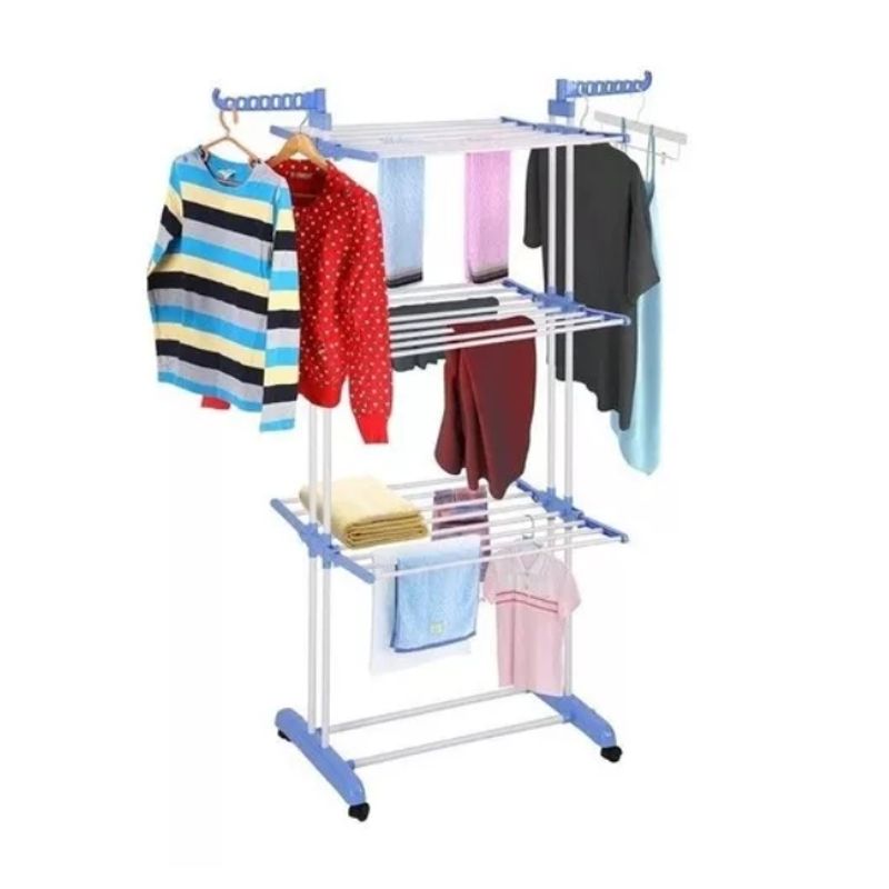 GENERICO - Tendedero De Ropa Perchero Colgador Plegable 3 Niveles