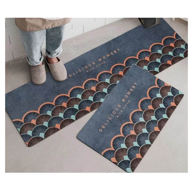 GENERICO - Alfombra Para Cocina Piso Entrada Baño Antideslizante Juego2