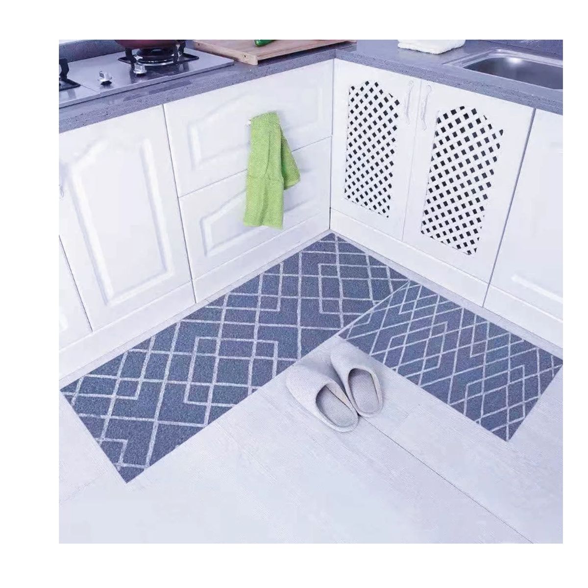 GENERICO - Set 2 Alfombra Cocina Piso Entrada Antideslizant Vario Model