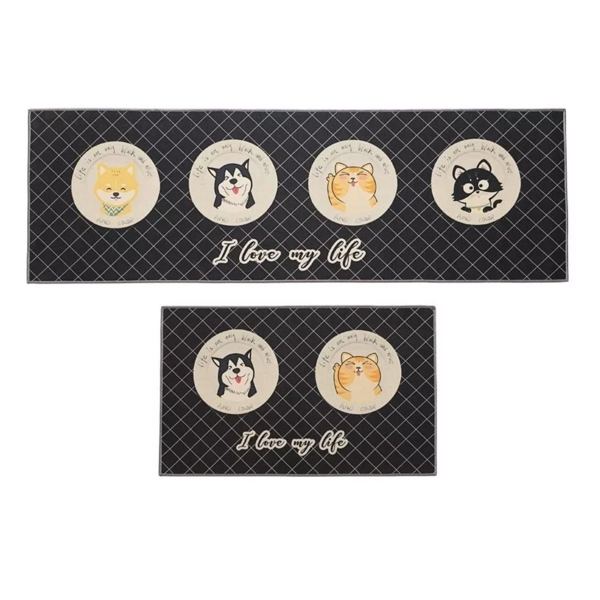 GENERICO - Set 2 Alfombra Cocina Piso Entrada Antideslizant Vario Model