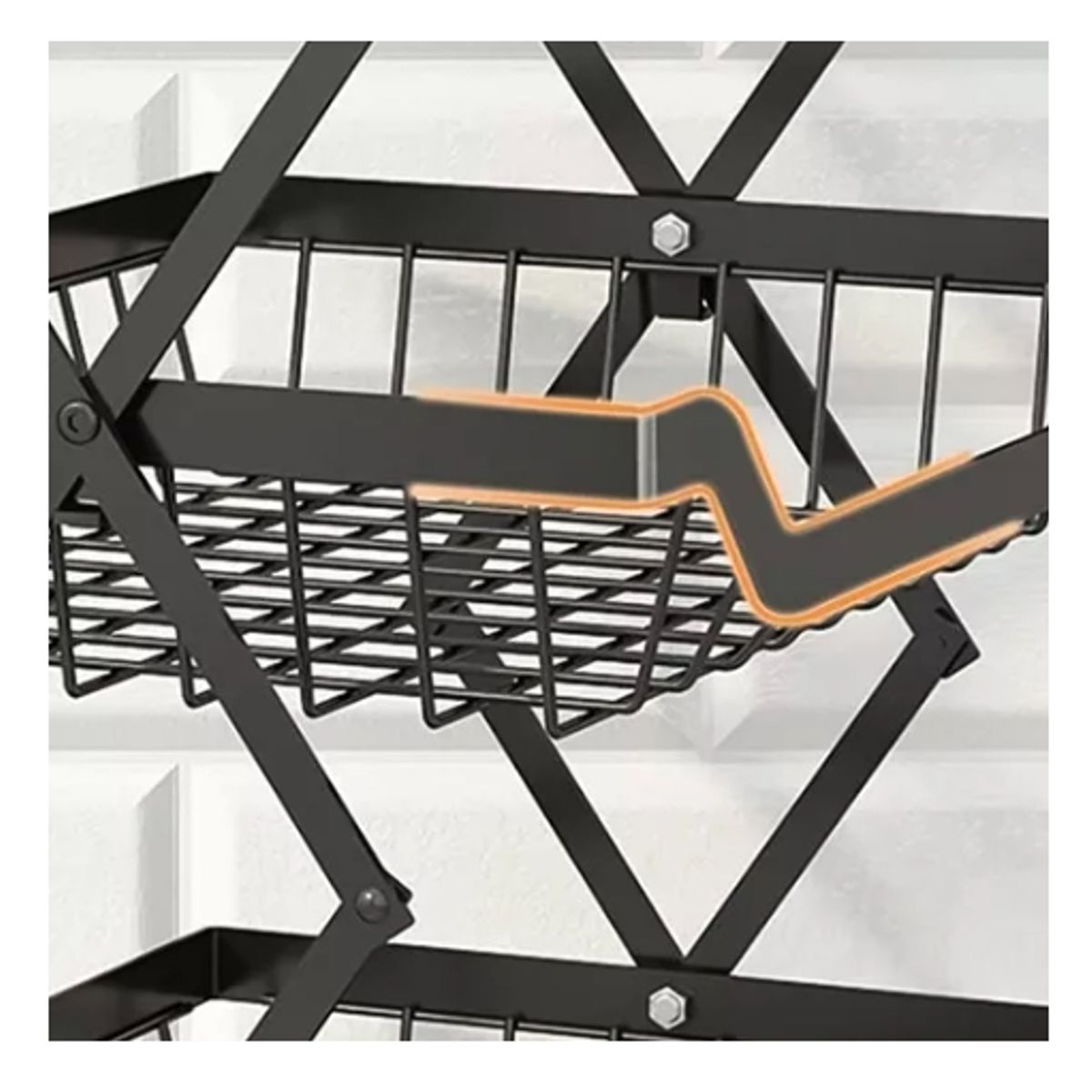 GENERICO - Estante Plegable Organizador Verdulero Frutero Metal 3 Pisos