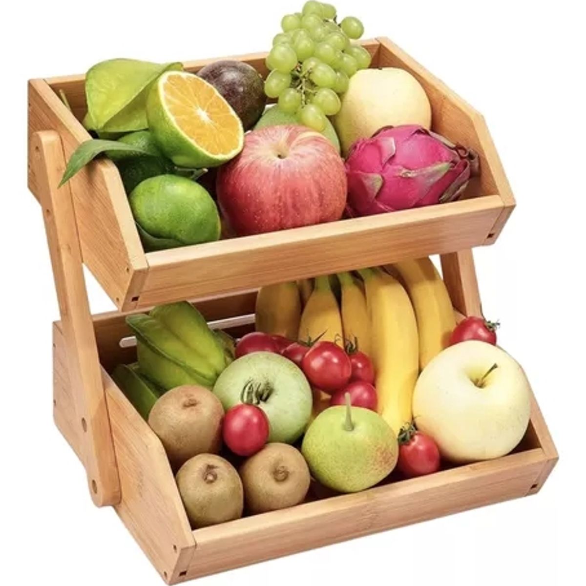 GENERICO - Frutero De Madera Organizador Verdulero Para Cocina