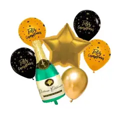 GENERICO - Globo Metálico Feliz Cumpleaños Champagne