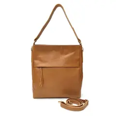 BRAVA - Cartera de cuero modelo MARGARET Café