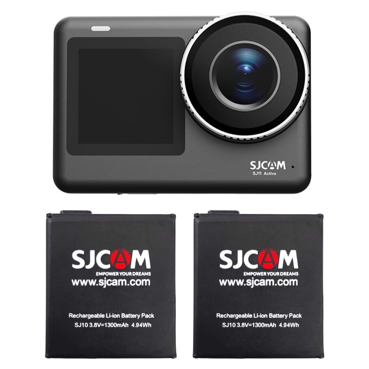 SJCAM - Cámara Deportiva 5G 4k 30FPS SJCAM SJ11 Doble Pantalla Y 2 Baterías