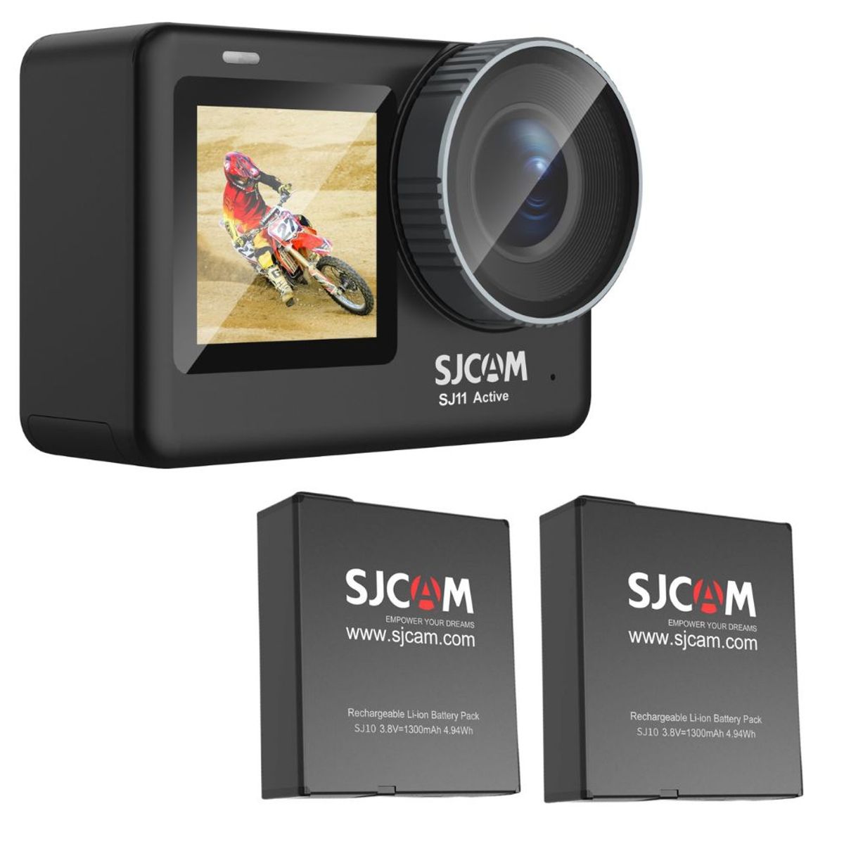 SJCAM - Cámara Deportiva 5G 4k 30FPS SJCAM SJ11 Doble Pantalla Y 2 Baterías