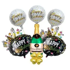 GENERICO - Set Globo Metalico Hbd Champagne