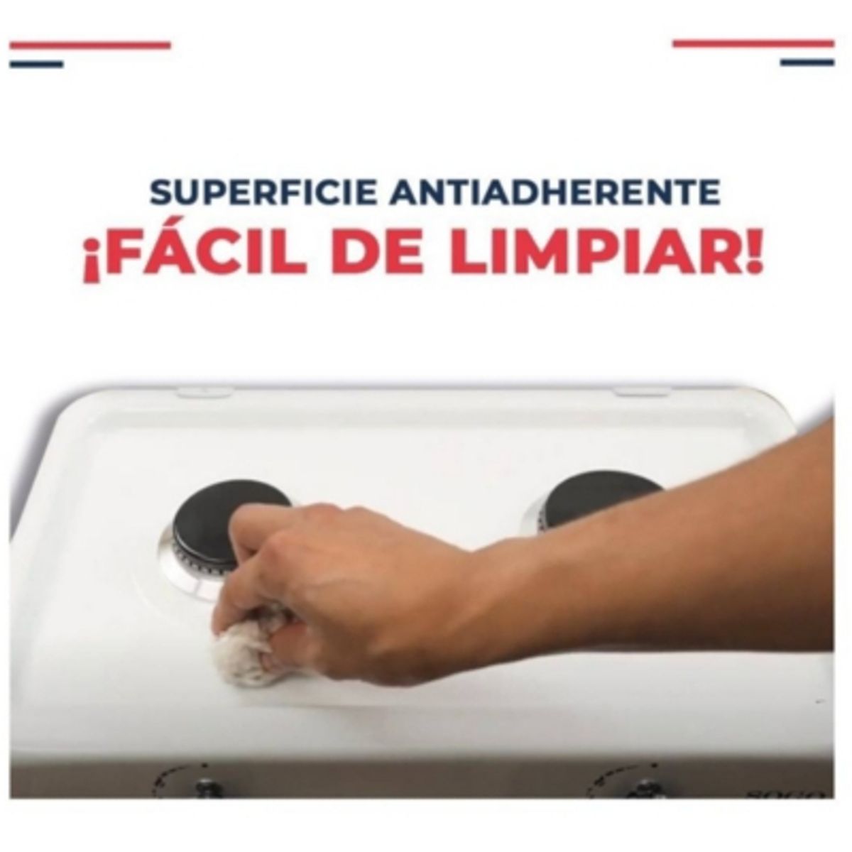 UTILISIMO - Cocinilla Encimera a Gas Licuado 2 Platos Blanca + KIT de instalación