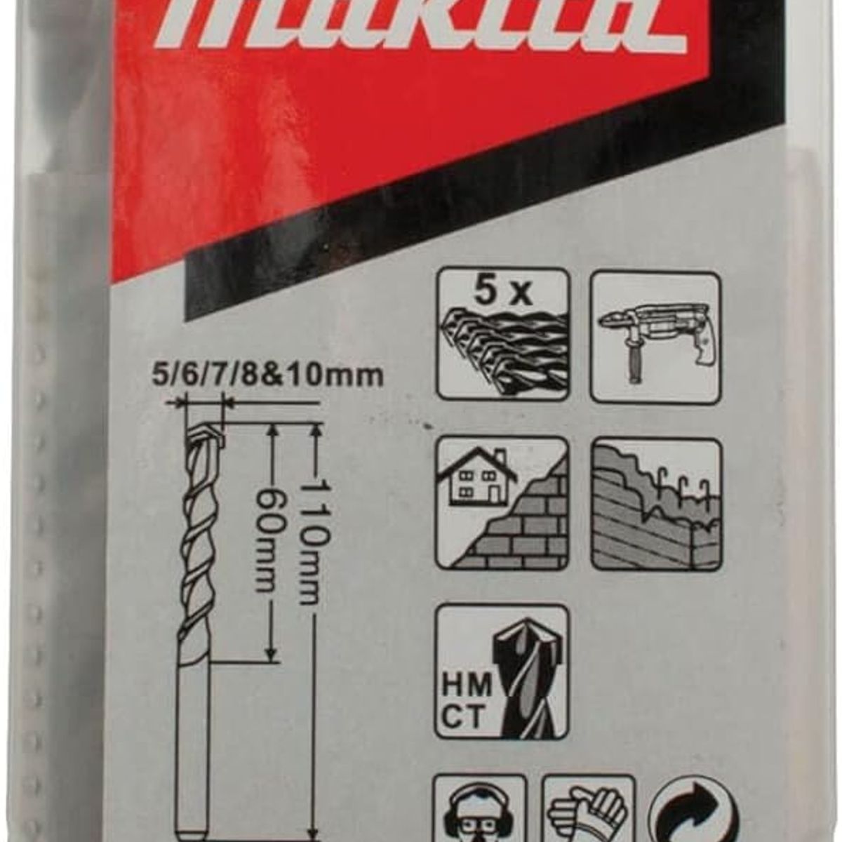 MAKITA - Juego De Brocas De 5 Piezas D-20719