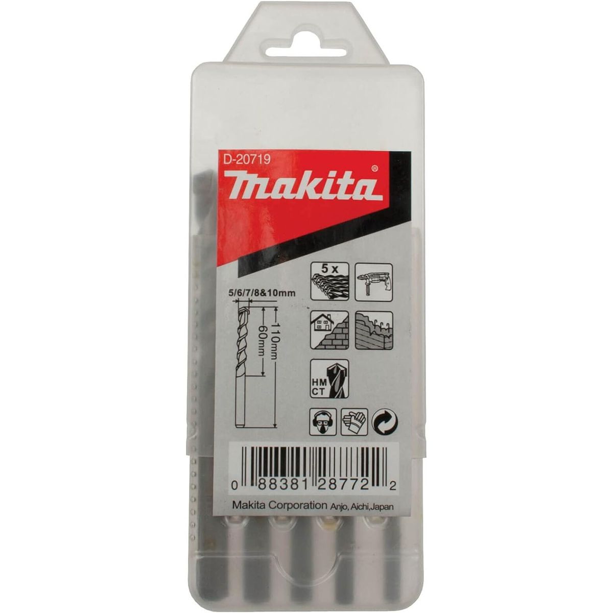 MAKITA - Juego De Brocas De 5 Piezas D-20719